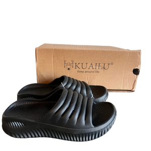 Kuailu Black Men's Recovery Sandal Size 10 #B1308